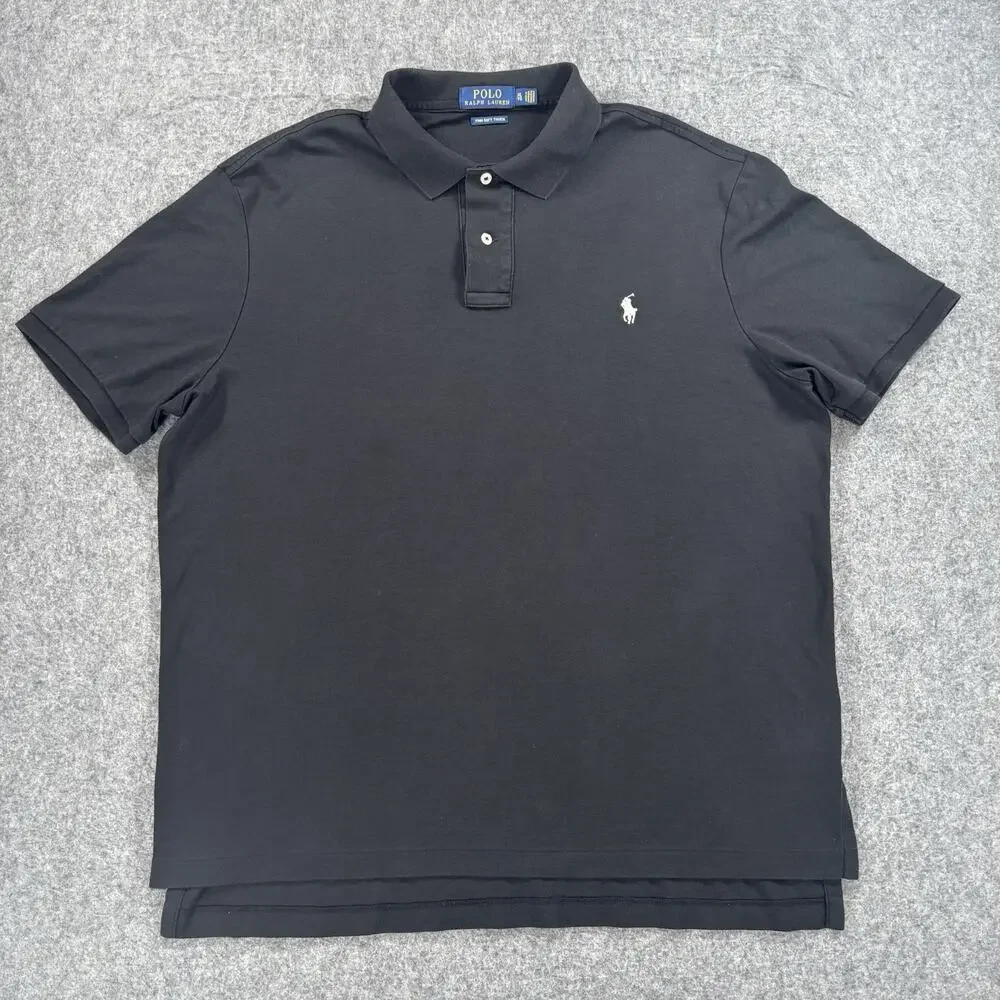 Polo Ralph Lauren Pima Soft Touch Polo Shirt Black Men's Size XL